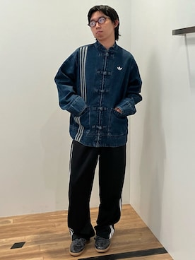 「アイテム（スウェットパンツ）」を使った、HZさん（メンズ・168cm）の秋コーディネート