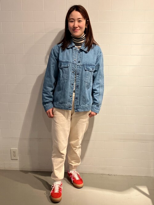 ほぼ未使用　adidas デニムジャケット ストライプ adidas（アディダス） デニムジャケット gジャン メンズ レディース