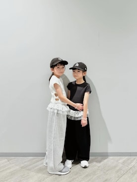 「アイテム（スウェットパンツ）」を使った、pietスタッフさん（キッズ・120cm）の秋コーディネート