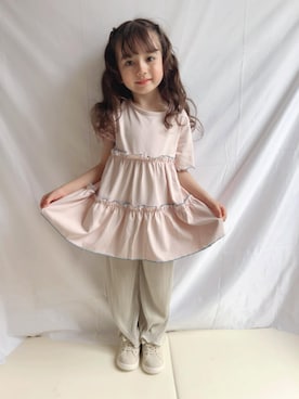 「Piet（ピエット）のアイテム（トップス）」を使った、pietスタッフさん（キッズ・120cm）の春コーディネート