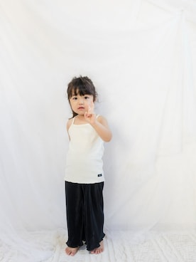 「アイテム（キャミソール）」を使った、pietスタッフさん（キッズ・100cm）の秋コーディネート