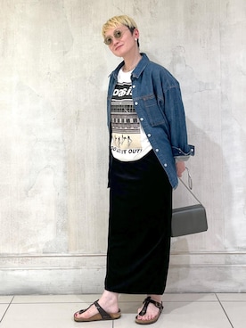 「SALON adam et rope'（サロン アダム エ ロペ）のアイテム」を使った、MASさん（レディース・164cm）の夏コーディネート