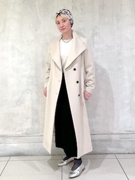 「アイテム（ステンカラーコート）」を使った、MASさん（レディース・164cm・40代）の秋コーディネート