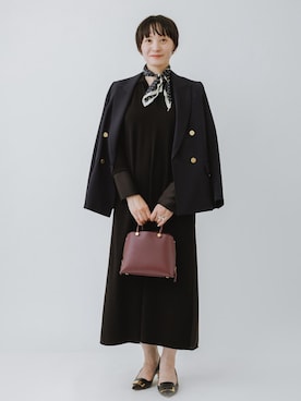 「E'POR（エポール）の【E'POR】Y BAG Mini/超軽量・26SS（ハンドバッグ、レッド系）」を使った、MASさん（レディース・164cm）の夏コーディネート