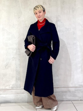 「アイテム（ステンカラーコート）」を使った、MASさん（レディース・164cm・40代）の秋コーディネート