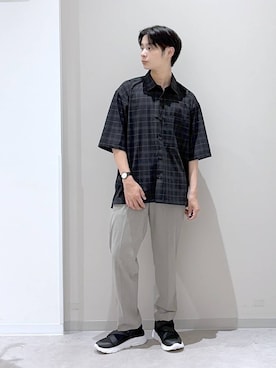 「GLOBAL WORK（グローバルワーク）のアイテム」を使った、タクミさん（メンズ・160cm）の夏コーディネート