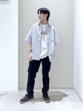 「GLOBAL WORK（グローバルワーク）のアイテム（パンツ）」を使った、タクミさん（メンズ・160cm）の夏コーディネート