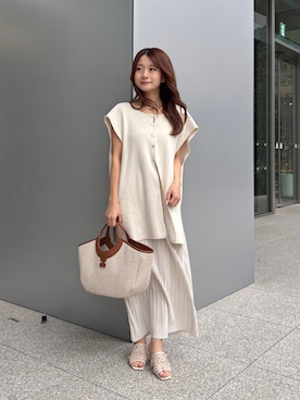 「IACUCCI（イアクッチ）のアイテム」を使った、rinaさん（骨格ウェーブ・レディース・150cm）の夏コーディネート