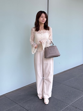「アイテム（ボストンバッグ）」を使った、rinaさん（レディース・150cm）の夏コーディネート