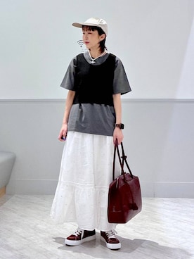 「GLOBAL WORK（グローバルワーク）のアイテム（帽子）」を使った、nakamu29さん（レディース・156cm）の春コーディネート