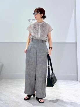 「GLOBAL WORK（グローバルワーク）の調光アソートサングラス/283839（サングラス、ブラック系）」を使った、nakamu29さん（レディース）の夏コーディネート