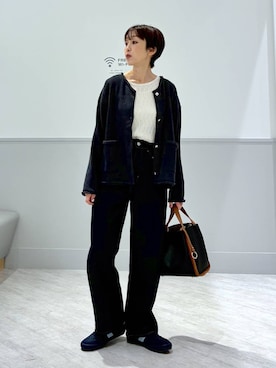 「アイテム（カーディガン/ボレロ）」を使った、nakamu29さん（レディース・156cm・40代）の秋コーディネート