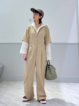 「GLOBAL WORK（グローバルワーク）のアイテム（帽子）」を使った、nakamu29さん（レディース・156cm）の春コーディネート