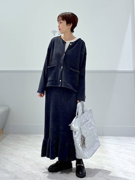 「アイテム（カーディガン/ボレロ）」を使った、nakamu29さん（レディース・156cm・40代）の秋コーディネート