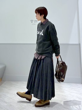 「アイテム（スカート）」を使った、nakamu29さん（レディース・156cm・40代）の秋コーディネート