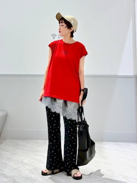 「GLOBAL WORK（グローバルワーク）のアイテム（キャップ）」を使った、nakamu29さん（レディース・156cm）の夏コーディネート