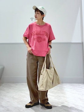 「GLOBAL WORK（グローバルワーク）のアイテム（帽子）」を使った、nakamu29さん（レディース・156cm）の夏コーディネート