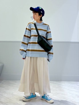 「GLOBAL WORK（グローバルワーク）のアイテム（帽子）」を使った、nakamu29さん（レディース・156cm）の冬コーディネート