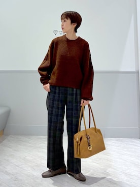 「アイテム（ボストンバッグ）」を使った、nakamu29さん（レディース・156cm・40代）の秋コーディネート