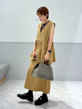 「アイテム（タンクトップ）」を使った、nakamu29さん（レディース・156cm・40代）の秋コーディネート