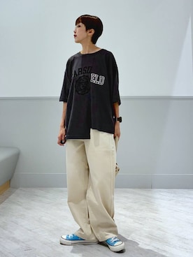 「アイテム（デニムパンツ）」を使った、nakamu29さん（レディース・156cm・40代）の夏コーディネート