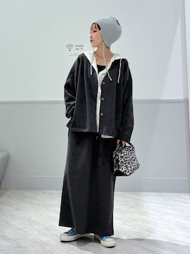 「アイテム（カーディガン/ボレロ）」を使った、nakamu29さん（レディース・156cm・40代）の秋コーディネート