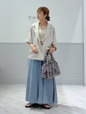 「アイテム（アクセサリー）」を使った、nakamu29さん（レディース・156cm・40代）の夏コーディネート