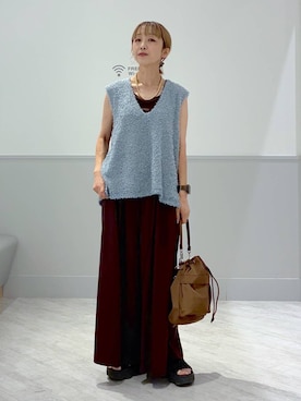 「アイテム（ベスト）」を使った、nakamu29さん（レディース・156cm・40代）の夏コーディネート