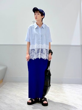 「GLOBAL WORK（グローバルワーク）のアイテム（トップス）」を使った、nakamu29さん（レディース・156cm）の夏コーディネート