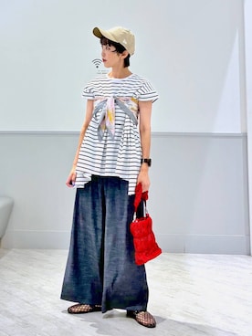 「GLOBAL WORK（グローバルワーク）のアイテム（パンツ）」を使った、nakamu29さん（レディース・156cm）の夏コーディネート
