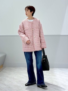 「アイテム（ローファー）」を使った、nakamu29さん（レディース・156cm・40代）の秋コーディネート