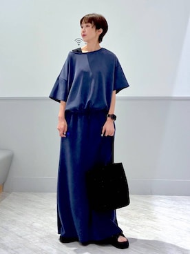 「GLOBAL WORK（グローバルワーク）のBeautee2WAYヘンリー/636773（タンクトップ、ブラック系）」を使った、nakamu29さん（レディース）の夏コーディネート