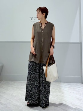 「アイテム（ベスト）」を使った、nakamu29さん（レディース・156cm・40代）の夏コーディネート