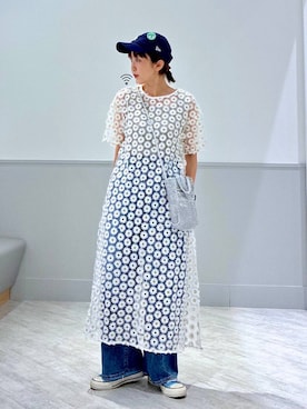 「アイテム（クラッチバッグ、シルバー系）」を使った、nakamu29さん（レディース・156cm）の春コーディネート