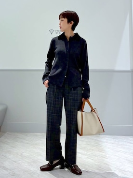 「アイテム（ローファー）」を使った、nakamu29さん（レディース・156cm・40代）の秋コーディネート