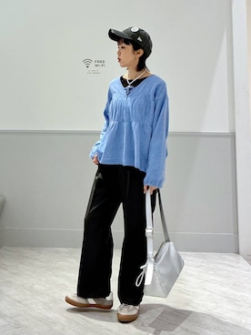 「GLOBAL WORK（グローバルワーク）のアイテム（キャップ）」を使った、nakamu29さん（レディース・156cm）の春コーディネート