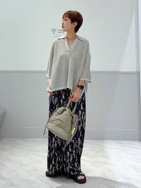 「アイテム（ニット/セーター）」を使った、nakamu29さん（レディース・156cm・40代）の夏コーディネート