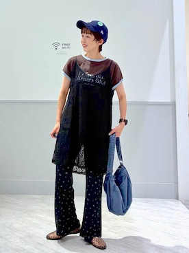 「GLOBAL WORK（グローバルワーク）のアイテム（キャップ）」を使った、nakamu29さん（レディース・156cm）の夏コーディネート