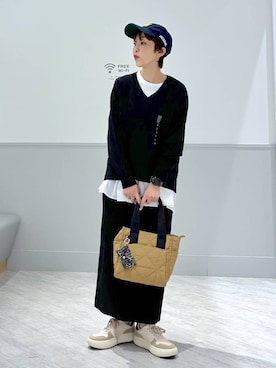 「GLOBAL WORK（グローバルワーク）のアイテム（ハット）」を使った、nakamu29さん（レディース・156cm）の秋コーディネート