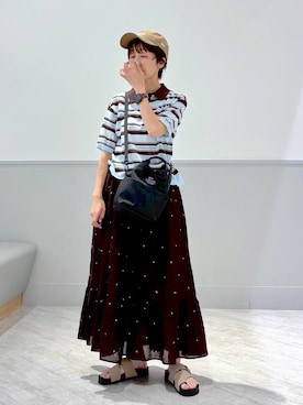 「GLOBAL WORK（グローバルワーク）のアイテム（帽子）」を使った、nakamu29さん（レディース・156cm）の夏コーディネート