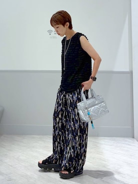 「アイテム（ボストンバッグ）」を使った、nakamu29さん（レディース・156cm・40代）の夏コーディネート