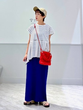 「GLOBAL WORK（グローバルワーク）のアイテム（キャップ）」を使った、nakamu29さん（レディース・156cm）の夏コーディネート