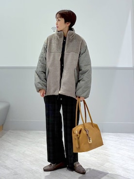 「アイテム（ローファー）」を使った、nakamu29さん（レディース・156cm・40代）の秋コーディネート