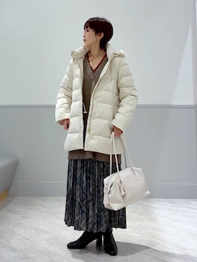 「アイテム（バッグ）」を使った、nakamu29さん（レディース・156cm・40代）の冬コーディネート