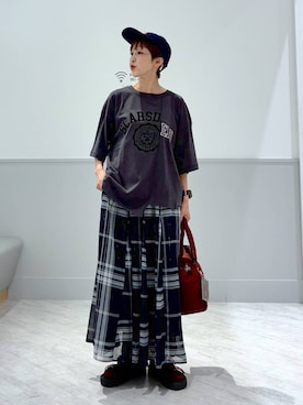 「アイテム（キャップ）」を使った、nakamu29さん（レディース・156cm・40代）の夏コーディネート