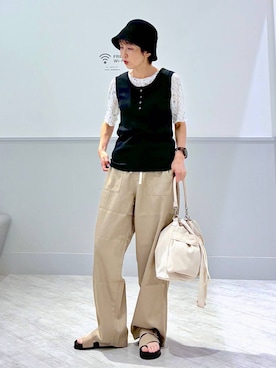「GLOBAL WORK（グローバルワーク）のアイテム（帽子）」を使った、nakamu29さん（レディース・156cm）の夏コーディネート