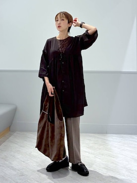 「アイテム（タンクトップ）」を使った、nakamu29さん（レディース・156cm・40代）の秋コーディネート