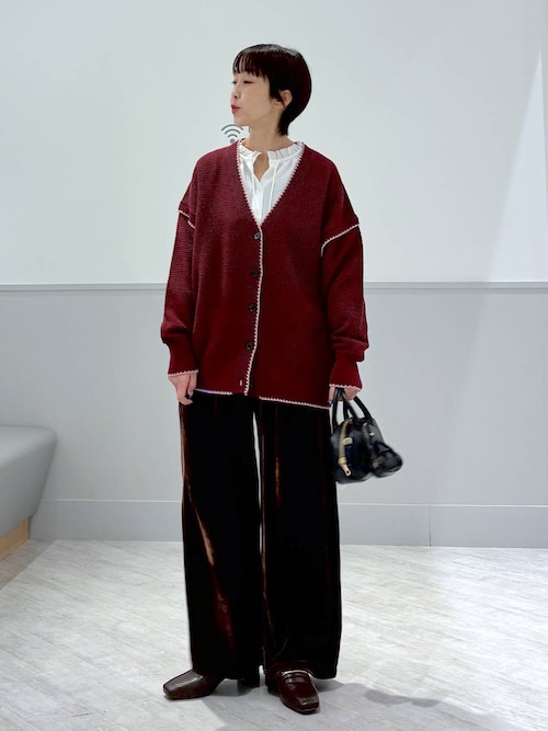 セール】毛玉になりにくいステッチカーディガン/494140（カーディガン