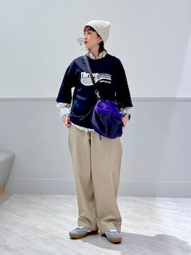 「GLOBAL WORK（グローバルワーク）のアイテム（帽子）」を使った、nakamu29さん（レディース・156cm）の春コーディネート