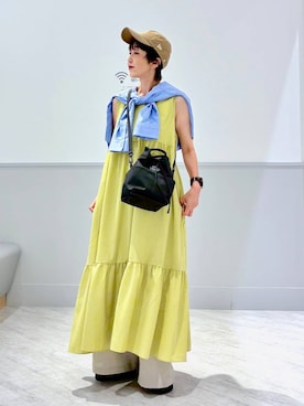 「GLOBAL WORK（グローバルワーク）のアイテム（帽子）」を使った、nakamu29さん（レディース・156cm）の夏コーディネート